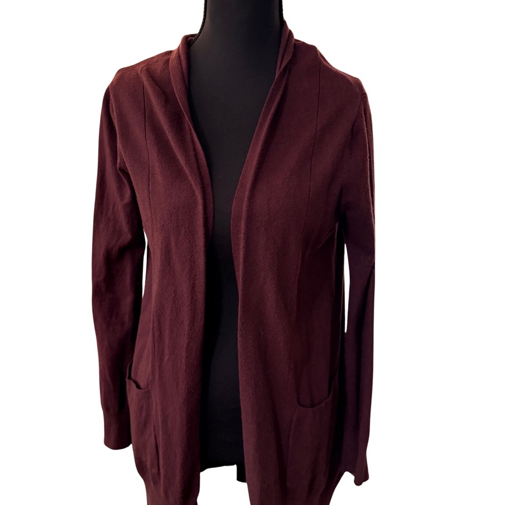 Dreamers Elegant Plum Women's Open‎ Cardigan  Sweater Size Sm/Med